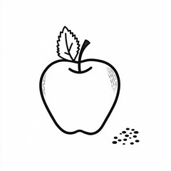Fototapeta premium Minimalist Apple Design in Black and White