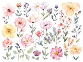Seamless pattern with flowers, Flower art