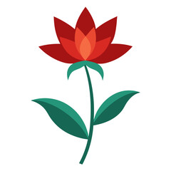 vector illustration of a red flower