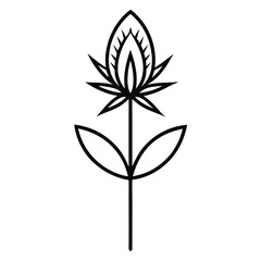 black silhouette of a flower