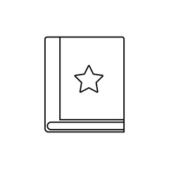 Book star premium star icon line style design