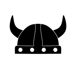 viking helmet icon vector on white background