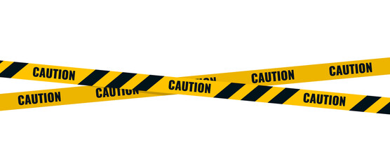 Warning tapes. Yelow and black danger lines. PNG	