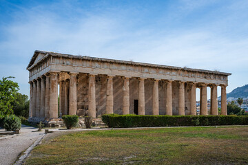 Temple of Hephaestus, located in the Ancient Agora site, in Athens, Greece