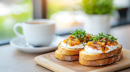 Savor delicious breakfast toast with avocado and eggs indoor cozy setting close-up culinary delight vibrant ingredients