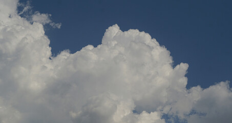 Big white clouds are spreading.