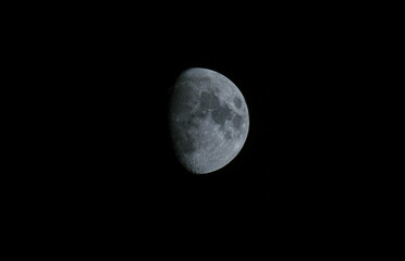 Half moon in the sky