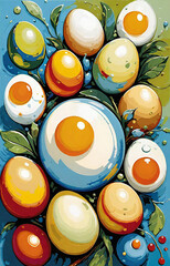 easter eggs background