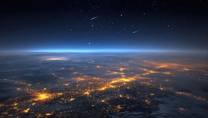 Earth at night, city lights (2)