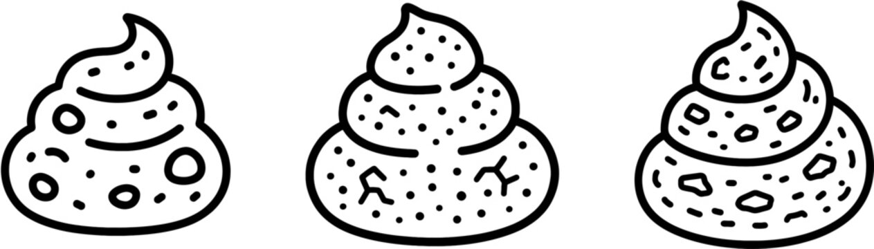 Coprolite fossil dinosaur dung outline vector