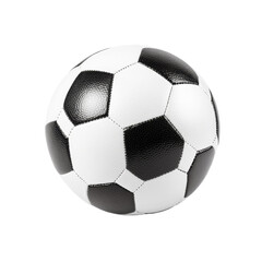 Fototapeta premium Classic black and white soccer ball with hexagonal pattern