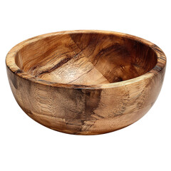 Hand-Carved Wooden Bowl: Rustic Kitchenware & Tabletop Decor