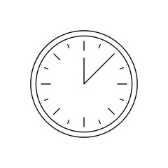 Line clock icon line style