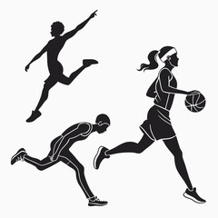 Skydiver Descending With Open Parachute Isolated ()