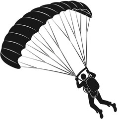 Abstract Mountain Shapes In Solid Black Fill