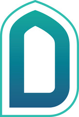 Arc Shaped D Letter Logo
