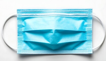 Medical face mask resting on a clean white surface, emphasizing essential health and safety practices in today's healthcare environment