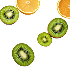 Fototapeta premium Tropical Fruit Collection Isolated on White Background, Generative AI