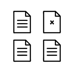 document icons. paper symbol with single and multiple page. transparent png and vector illustration.

