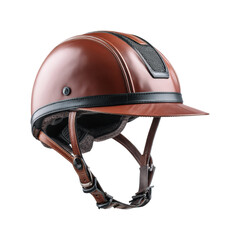 Fototapeta premium Equestrian action riding helmet showcase environment product isolated on transparent background, png