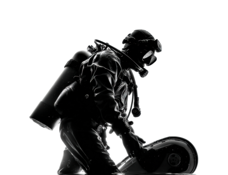 Diving adventure underwater exploration action scene ocean depths dynamic view discovery isolated on transparent background, png