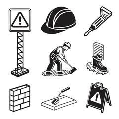 Simple Icon Set Vector Illustration Clean Line Art Graphic Elements