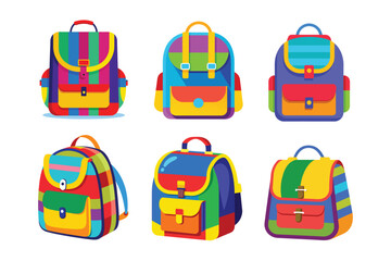 School bag  Backpack Vector – Carry Supplies in Style Flat Design vector.