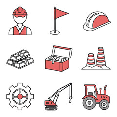 Simple Icon Vector Art Set - Minimalist Graphic Vector Design Elements