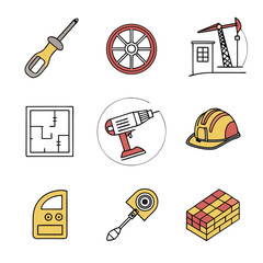 Abstract Icon Vector Design with Geometric Elements and Modern Style