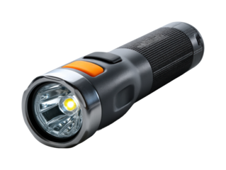 Exploring emergency preparedness flashlight use in adventures nature guide isolated on transparent background, png