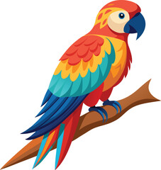 Obraz premium parrot on white background