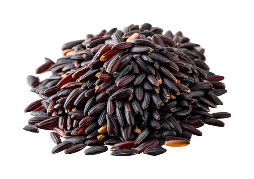 Harvesting nutritional benefits of black rice food market culinary insights urban isolated on transparent background, png