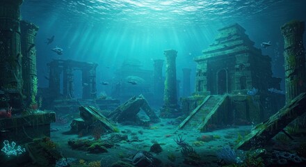 Abstract underwater scene