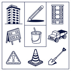 Simple Icon Vector Art Set Minimalist Style Basic Shapes Scalable Design