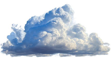 Fluffy clouds floating in a clear sky during daylight hours