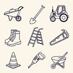 Simple Icon Vector Set Minimalist Style Vector Art Collection