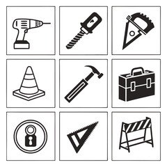 Simple Icon Set Vector Art Minimalist Outline Style Symbol Collection