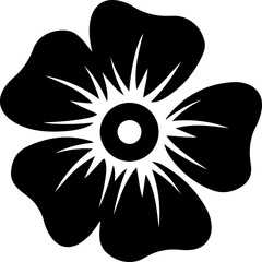 black silhouette of flower