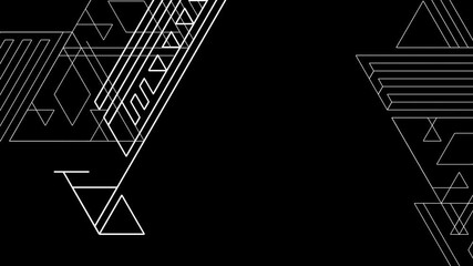 Abstract geometric triangle background.
Frame filled with geometric shapes and lines based on a sixty degree grid.