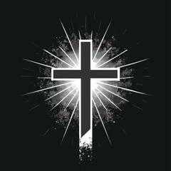Graphic representation of a christian cross