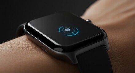 Smartwatch on wrist close up
