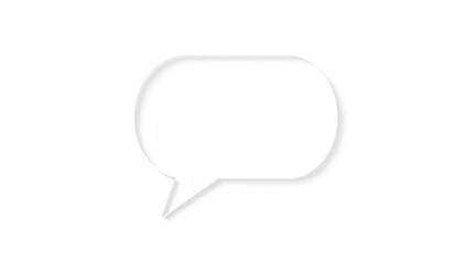 Naklejka premium Abstract communication concept featuring an empty speech bubble on a white background.