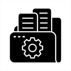 Fototapeta premium File Management Glyph Icon Vector Illustration