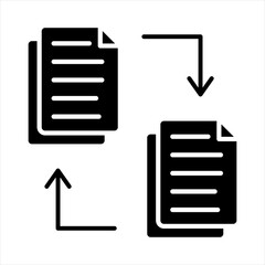 Fototapeta premium File Transfer Glyph Icon Vector Illustration