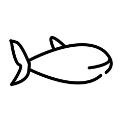 vector illustration of a fish outline icon