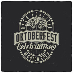 T-shirt or poster design with illustration of custom motorcycle. Ready apparel design.