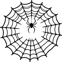 Fototapeta premium Spooky spider and web design perfect for Halloween celebrations