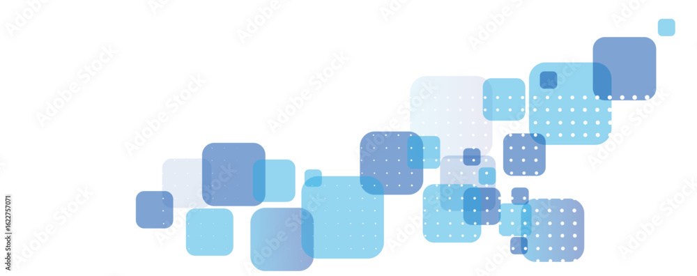 Poster vector modern futuristic blue and soft gray geometric square shape overlapping layer on white backgr