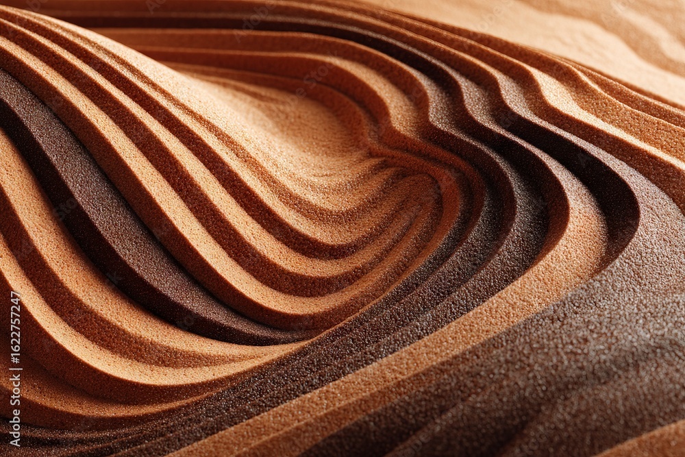 Aufkleber intricate patterns of layered sand create a mesmerizing landscape in warm tones and textures