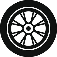 Obraz premium car wheel isolated on white